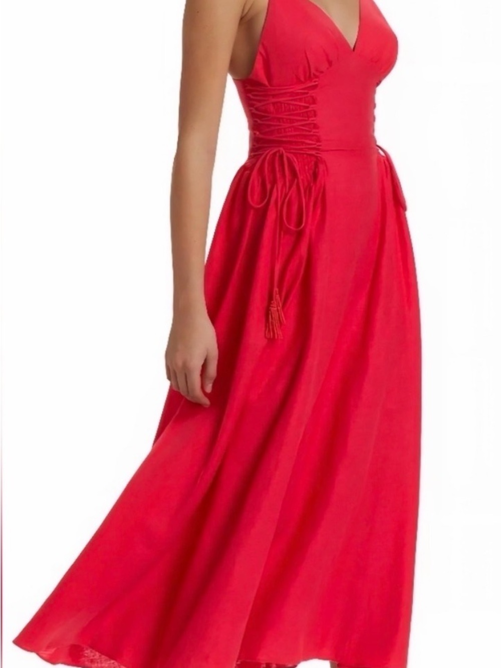 FARM Rio Red Spaghetti-Strap Ruched Maxi Dress - Picture 2 of 4